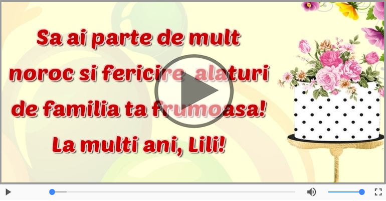 Felicitare muzicala - Happy Birthday Lili!