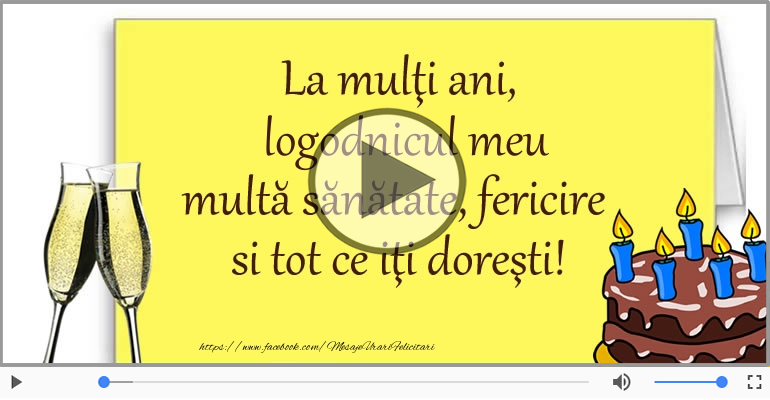 Felicitare muzicala de zi de nastere - La multi ani, Logodnicul meu!