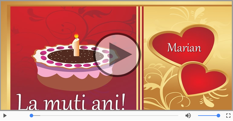 It's your birthday, Marian! La multi ani!