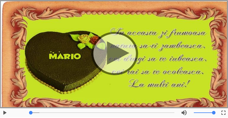 Multi ani traiasca de ziua de nastere pentru Mario!