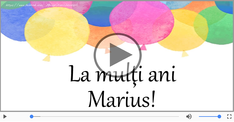 Felicitare muzicala - Happy Birthday Marius!