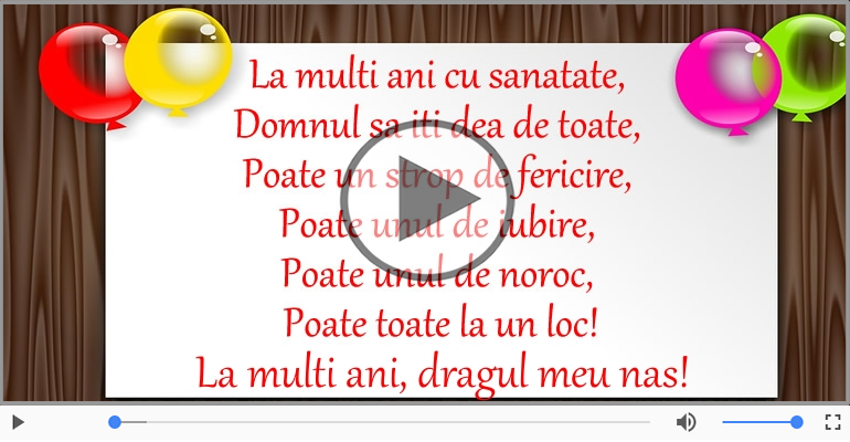 Multi ani traiasca de ziua de nastere pentru Nasul meu!
