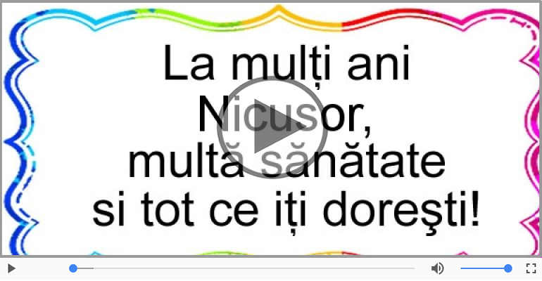 Cantec de la multi ani pentru Nicusor!