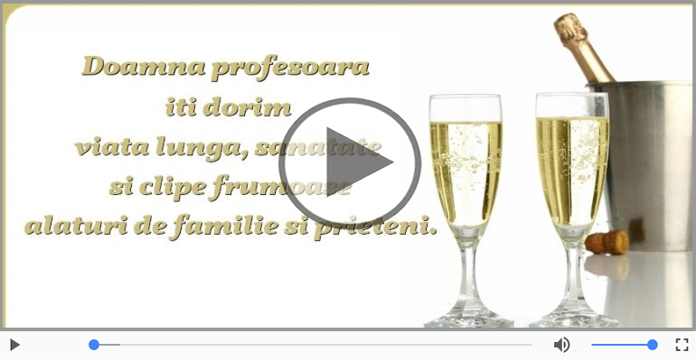 Felicitare muzicala - Happy Birthday Doamna profesoara!