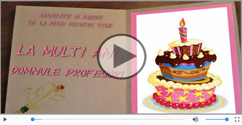 La multi ani, domnule profesor!