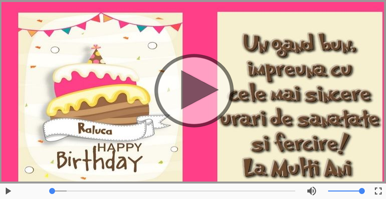It's your birthday, Raluca! La multi ani!