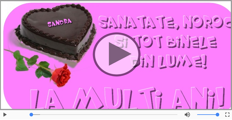 Felicitare muzicala - Happy Birthday Sandra!