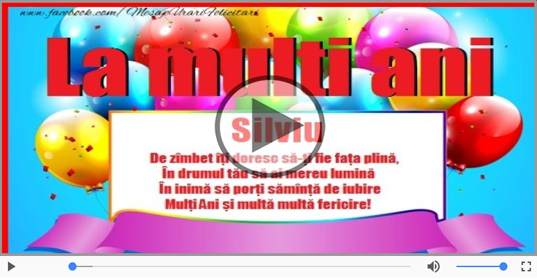 La multi ani, Silviu!