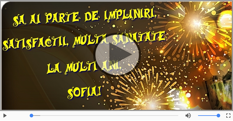 La multi ani, Sofia!