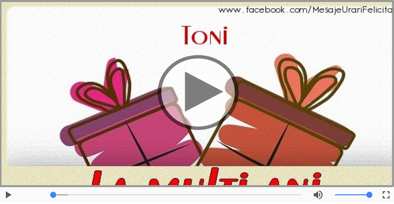 It's your birthday, Toni! La multi ani!