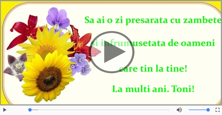 Cantec de la multi ani pentru Toni!