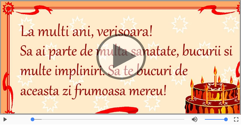 Felicitare muzicala - Happy Birthday Vara mea!
