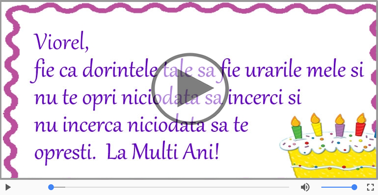 Felicitare muzicala - Happy Birthday Viorel!