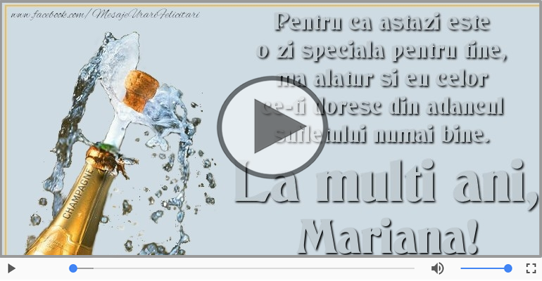Mariana, La multi ani de ziua numelui!