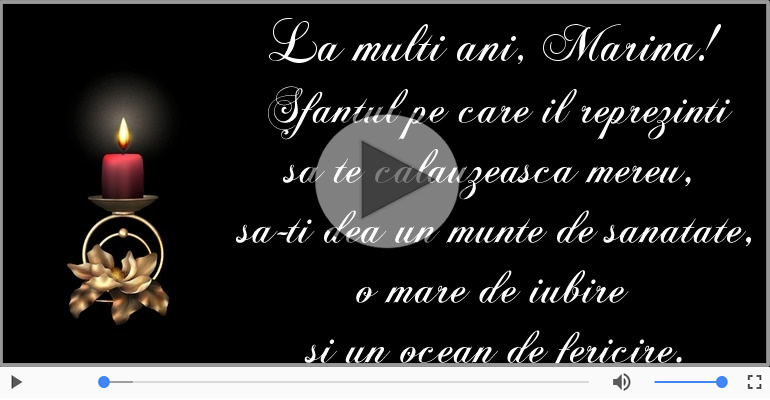 La multi ani, de ziua numelui Marina!