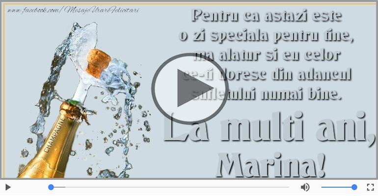 La multi ani, de ziua numelui Marina!