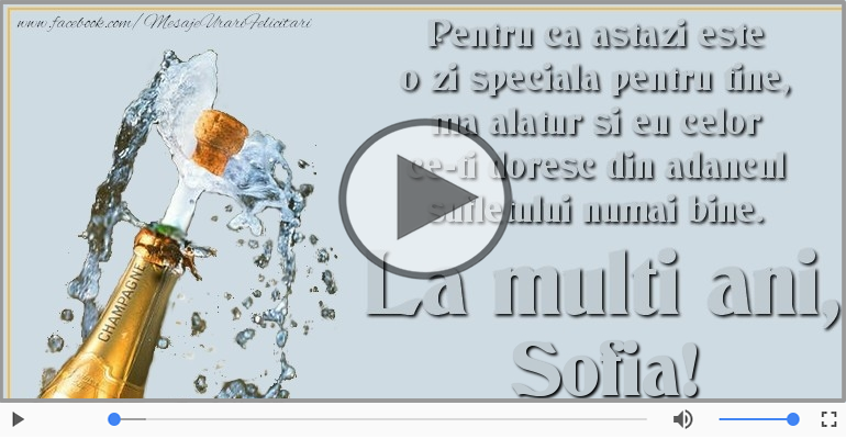 Sofia, La multi ani de ziua numelui!