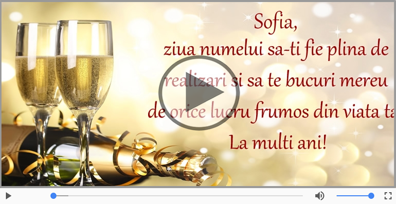 La multi ani, de ziua numelui Sofia!
