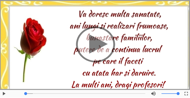 La multi ani, dragi profesori!