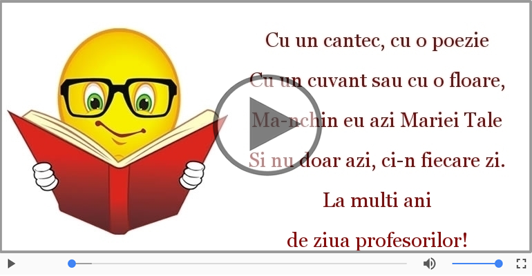 La multi ani de ziua profesorilor!