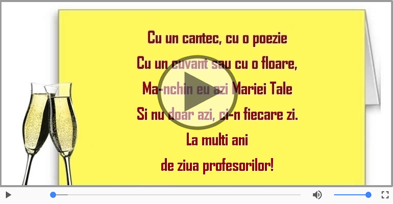 La multi ani de ziua profesorilor!