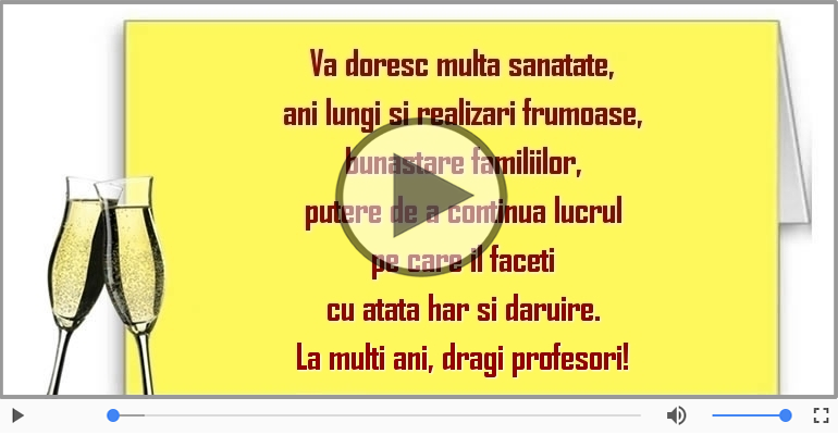 La multi ani, dragi profesori!