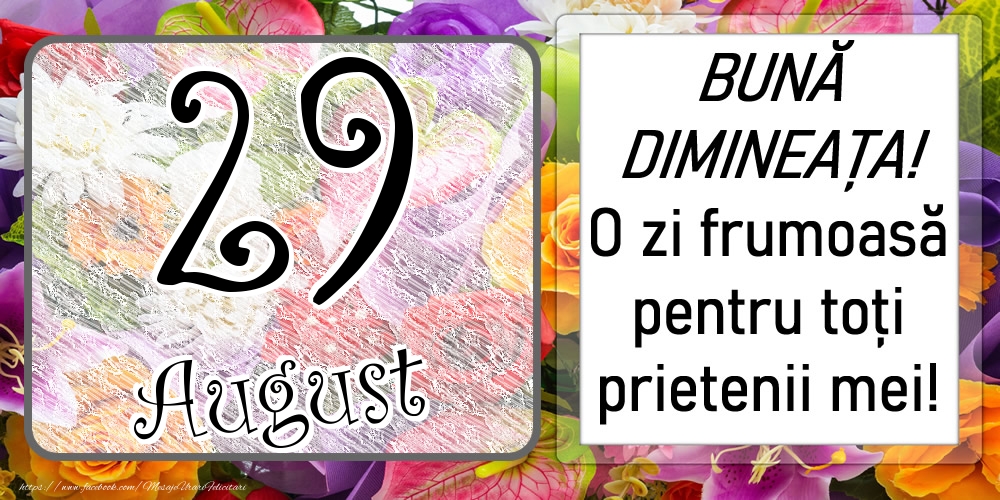 29 August - BUNĂ DIMINEAȚA! O zi frumoasă pentru toți prietenii mei!