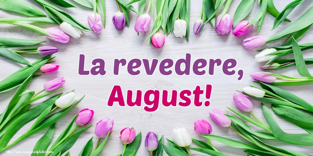 Felicitari de 31 August - La revedere, August!