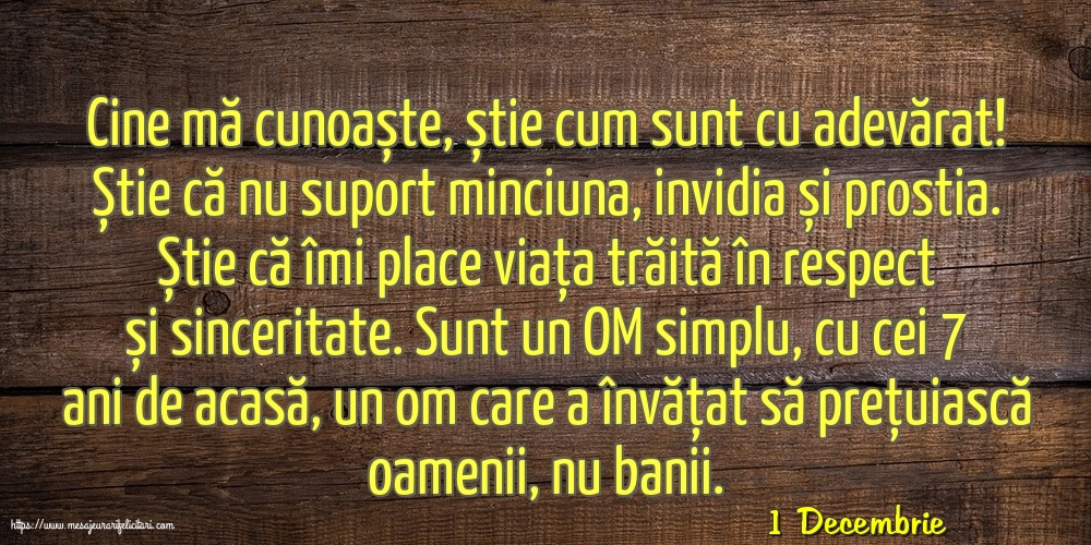 Felicitari de 1 Decembrie - 1 Decembrie - Cine mă cunoaște