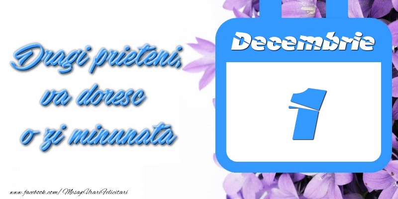 Decembrie 1 Dragi prieteni, va doresc o zi minunata