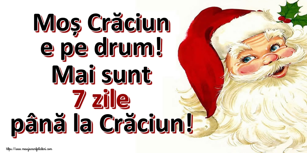 Felicitari de 17 Decembrie - Moș Crăciun e pe drum! Mai sunt 7 zile până la Crăciun!