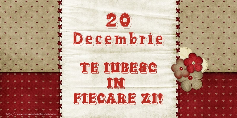Felicitari de 20 Decembrie - Astazi este 20 Decembrie si vreau sa-ti amintesc ca te iubesc!
