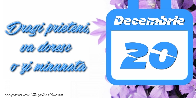 Felicitari de 20 Decembrie - Decembrie 20 Dragi prieteni, va doresc o zi minunata