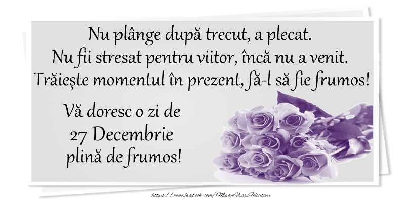 Va doresc o zi de 27 Decembrie plina de frumos!