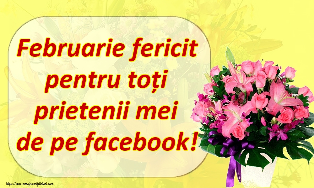 Felicitari de 1 Februarie - Februarie fericit pentru toți prietenii mei de pe facebook!
