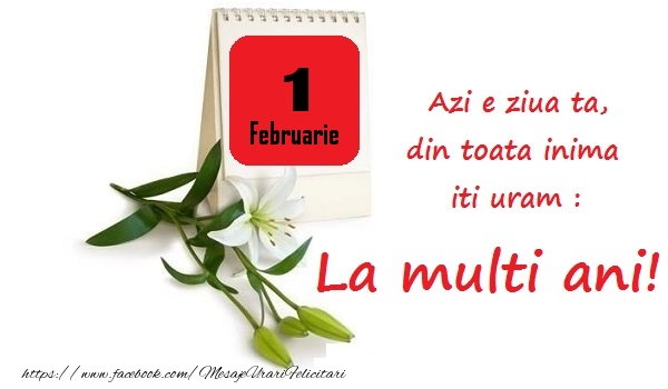 Felicitari de 1 Februarie - Februarie 1
