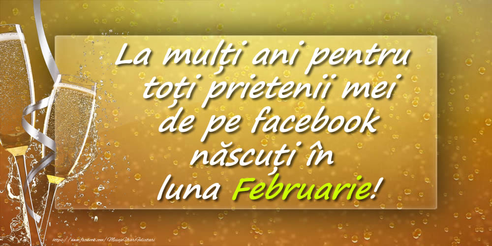 Felicitari de 1 Februarie - La mulți ani pentru toți prietenii mei de pe facebook născuți în luna Februarie!