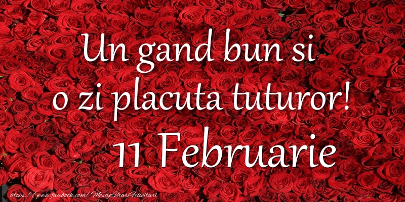 Un gand bun si  o zi placuta tuturor! Februarie 11