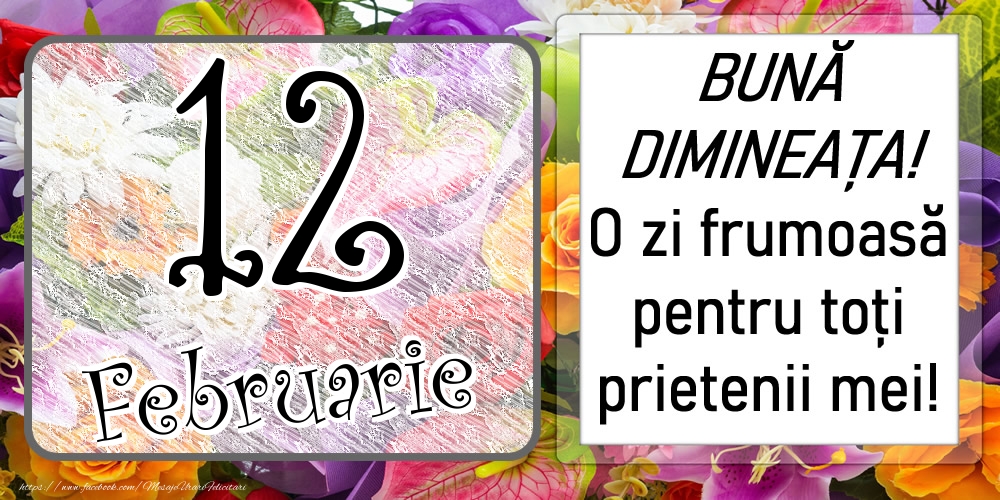 Felicitari de 12 Februarie - 12 Februarie - BUNĂ DIMINEAȚA! O zi frumoasă pentru toți prietenii mei!