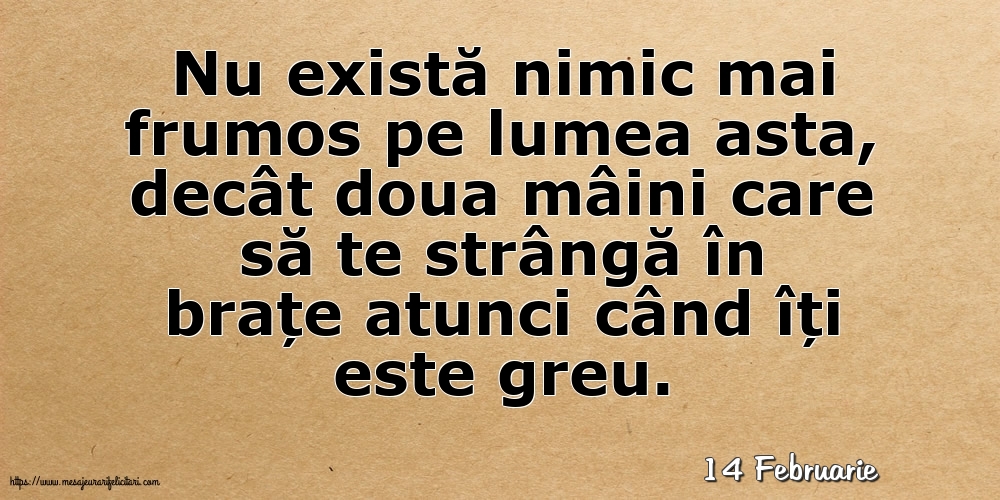 Felicitari de 14 Februarie - 14 Februarie - Nu există nimic mai frumos pe lumea asta