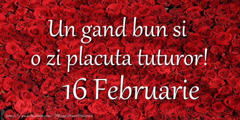 Un gand bun si  o zi placuta tuturor! Februarie 16