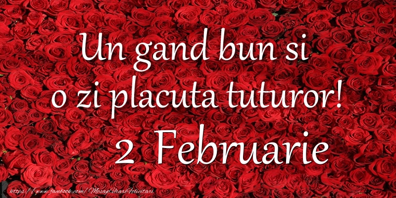 Felicitari de 2 Februarie - Un gand bun si  o zi placuta tuturor! Februarie 2