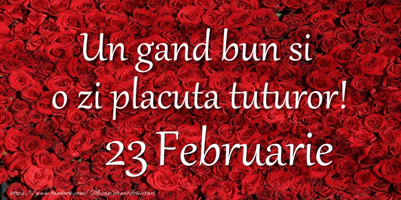 Un gand bun si  o zi placuta tuturor! Februarie 23