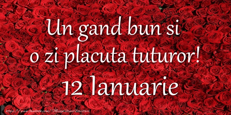 Un gand bun si  o zi placuta tuturor! Ianuarie 12