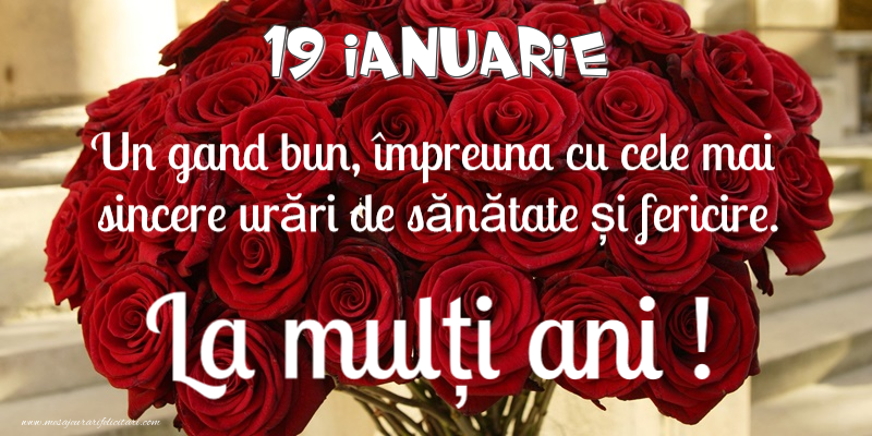 Felicitari de 19 Ianuarie - 19 Ianuarie - La multi ani!