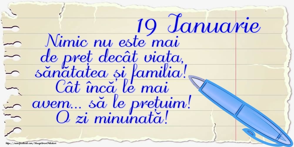 Felicitari de 19 Ianuarie - Mesajul zilei de astăzi 19 Ianuarie - O zi minunată!