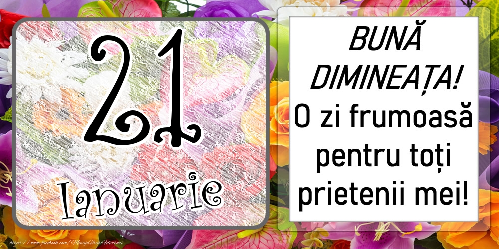 Felicitari de 21 Ianuarie - 21 Ianuarie - BUNĂ DIMINEAȚA! O zi frumoasă pentru toți prietenii mei!