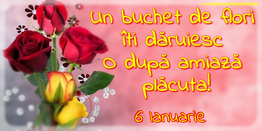 6.Ianuarie -Un buchet de flori îți dăruiesc. O după amiază placuta!