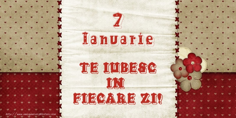 Astazi este 7 Ianuarie si vreau sa-ti amintesc ca te iubesc!