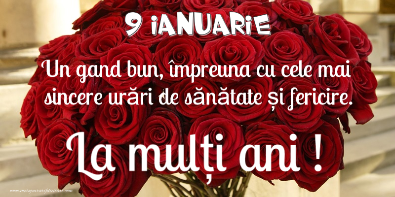 Felicitari de 9 Ianuarie - 9 Ianuarie - La multi ani!